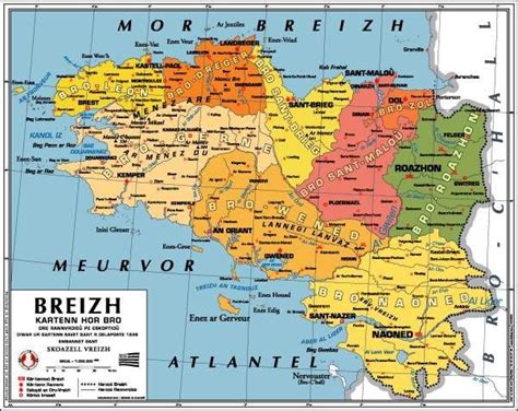 Carte Géographique Ancienne Bretagne Carte Bretagne Bretagne