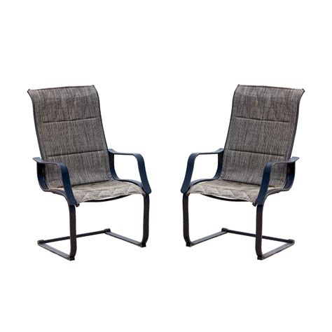 Metal chair frames, such as those from the walker furniture collection, give the deck a sleek and minimalist. Patio Festival Spring Padded Sling Outdoor Dining Chair in ...