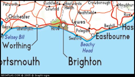 Map Of Brighton And Hove England Uk Map Uk Atlas
