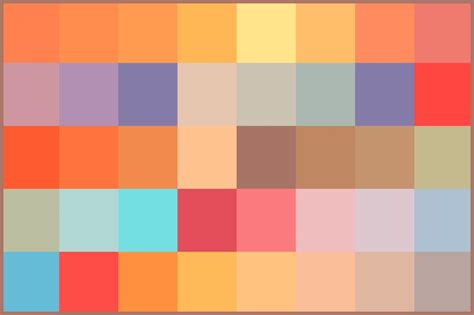 Get color inspiration for your design and art projects. Sunset - Photoshop Color Palette