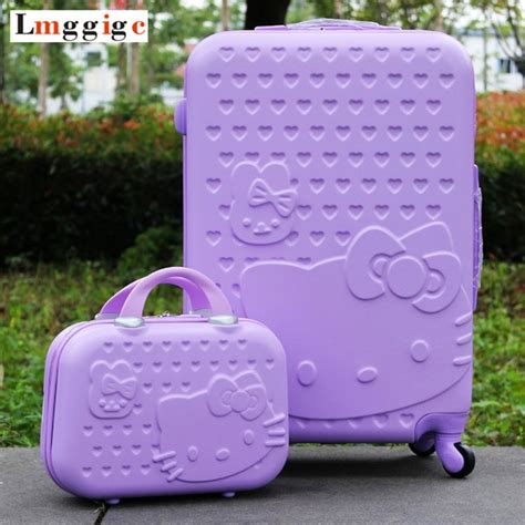 Women Hello Kitty Rolling Luggage Travel Suitcase Bag Setchildren