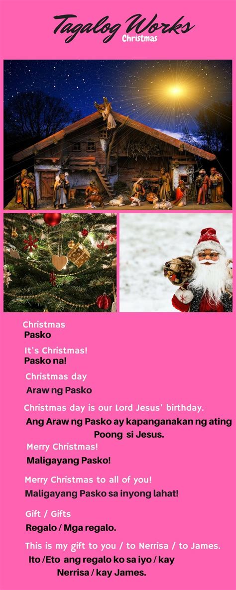 Christmas Greetings In Tagalog Tagalog Words Filipino Culture
