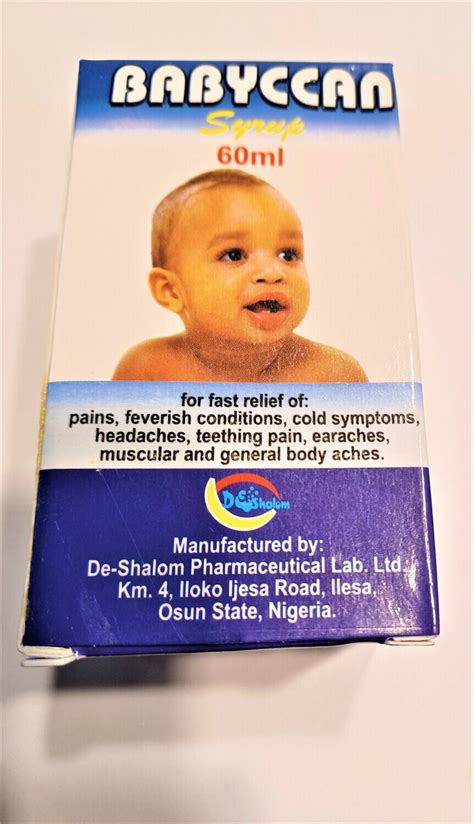 Babyccan Syrup 60 Ml Pain Relief For Children