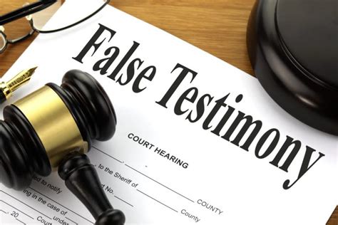 False Testimony Is A Criminal Offence Sabilaw