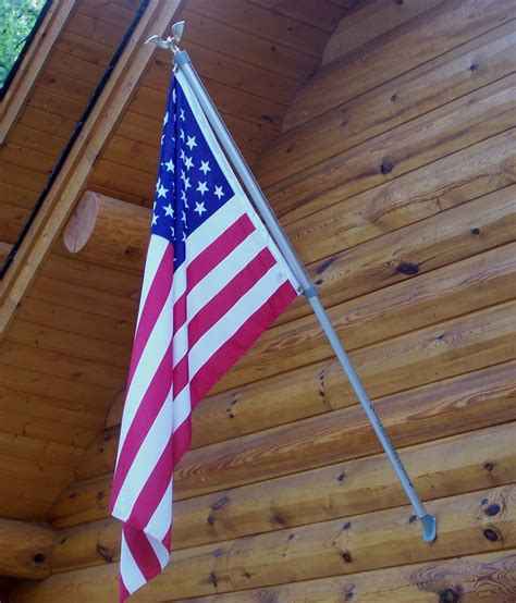 Flags For America 6 Ft Wall Mounted Flagpole With American Flag