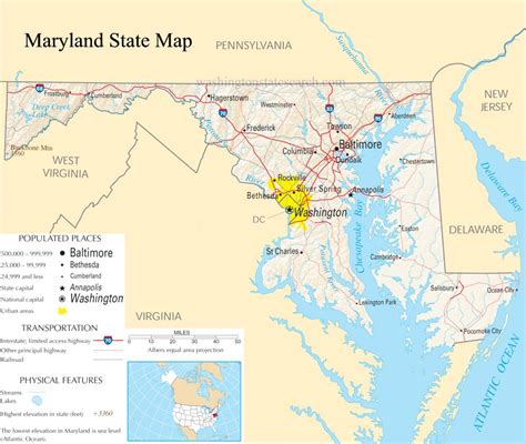 Maps Usa Map Of Maryland