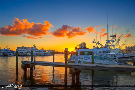 Palm Beach Docks Sunset At The Marina Hdr Photography By Captain Kimo