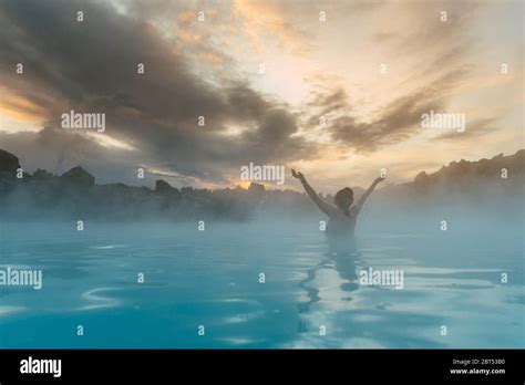 Blue Lagoon Iceland Woman High Resolution Stock Photography And Images