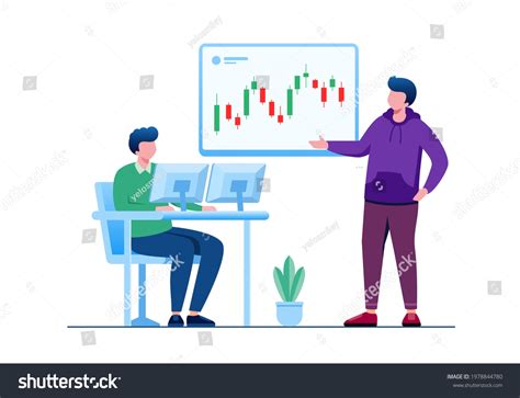 Professional Trader Concept Illustration Flat Royalty Free Stock