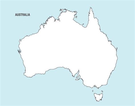 Austrália Simple Map Baixar Vector