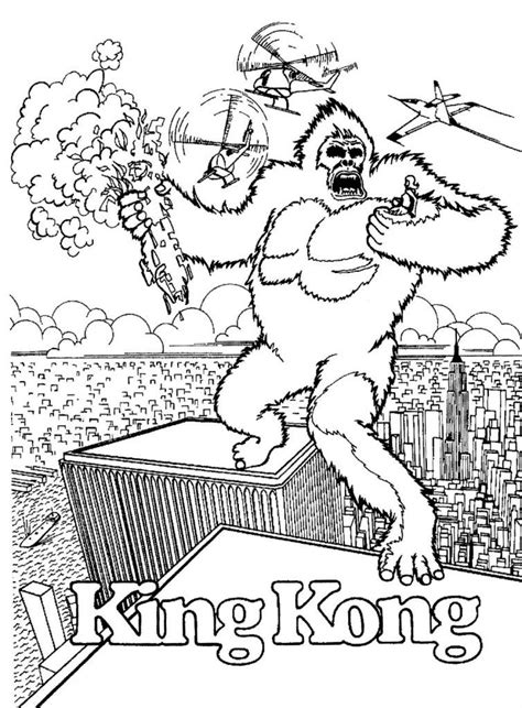 Choose your favorite coloring page and color it in bright colors. King Kong Coloring Page - Coloring Home