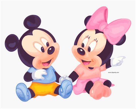 Transparent Baby Minnie Png Mickey Mouse And Minnie Mouse Baby Png