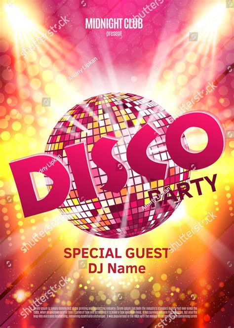 disco party invitation designs examples  publisher word photoshop illustrator