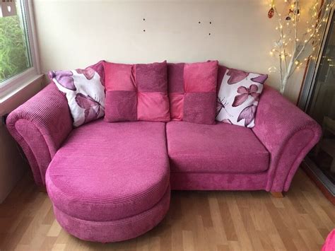 dfs pink chaise end sofa excellent condition seat covers removable for washing smoke free