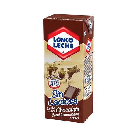 Leche Semidescremada Sin Lactosa Sabor A Chocolate Lonco 200 Ml Supermercado Cugat