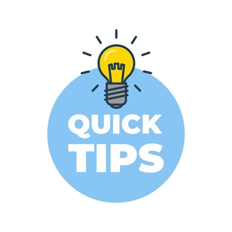 Quick Tips With Light Bulb Icon 2240203 Vector Art At Vecteezy