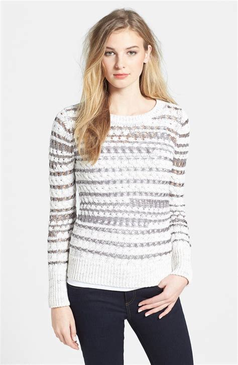 Caslon Open Stitch Stripe Sweater Nordstrom