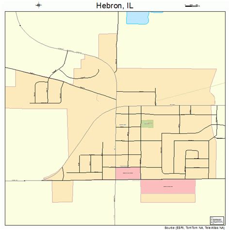 Hebron Illinois Street Map 1733851