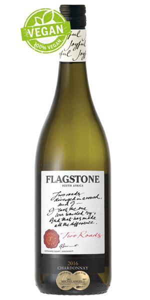 two roads chardonnay 2021 flagstone wines we are born creative accolade proudly south