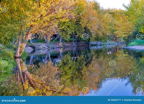 Boise River In The Fall With Reflections Stock Image Image Of Nature