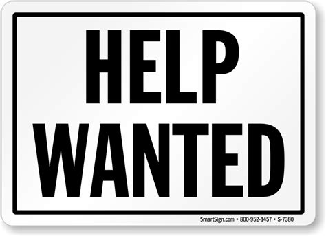 help wanted sign customer sign online sku s 7380