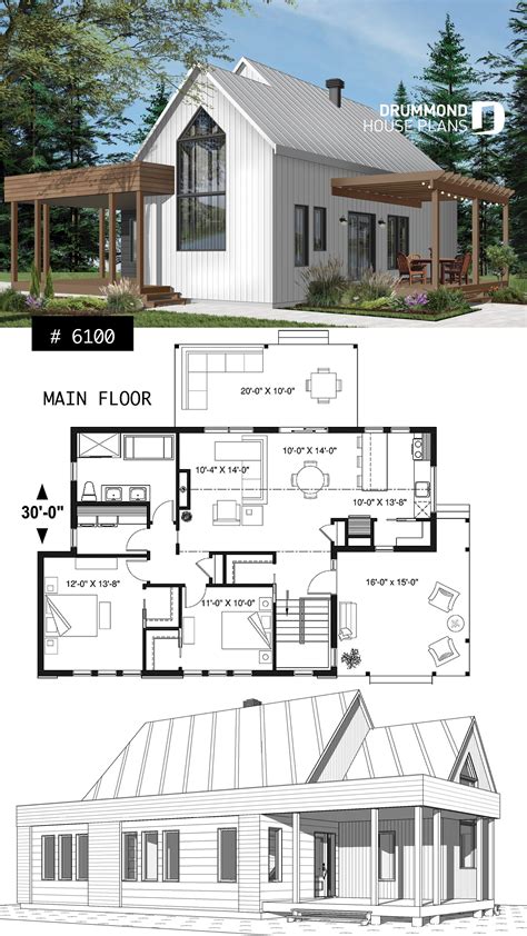 Single Story Home Floor Plans Small Modern Apartment