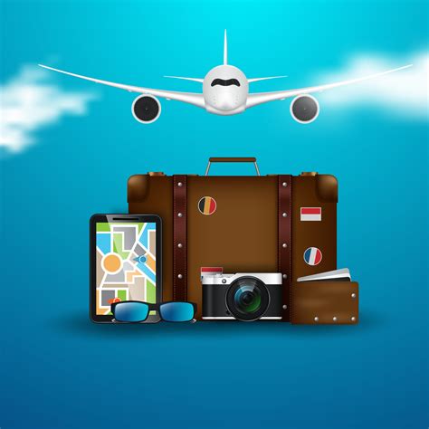 Traveling on Airplane - Download Free Vectors, Clipart Graphics ...