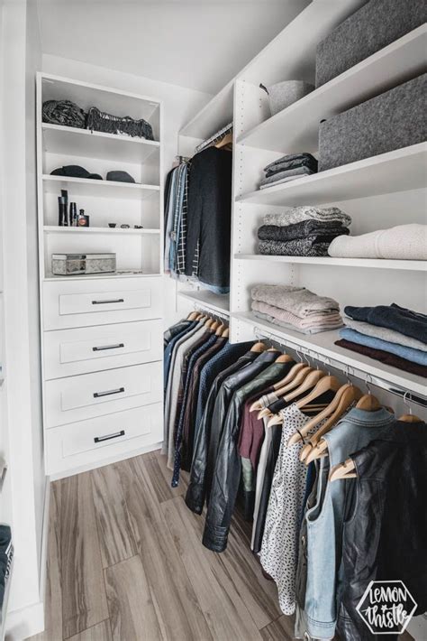 Most people tend to cram as many hangers in the closet as possible. Walk In Closet Makeover | Small master closet, Closet ...