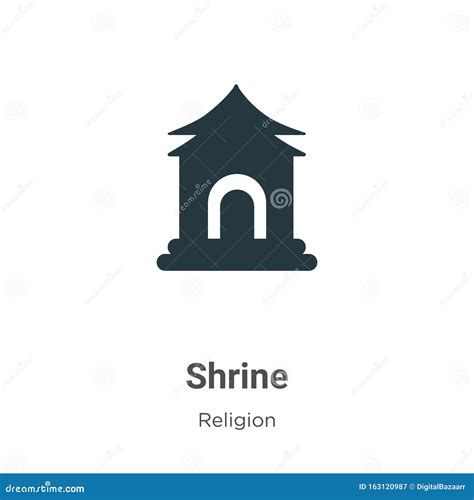 Shrine Vector Icon On White Background Flat Vector Shrine Icon Symbol