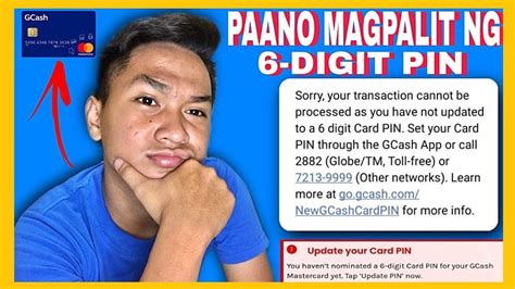 PAANO MAG SET NG 6 DIGIT PIN SA GCASH MASTERCARD TaraG YouTube