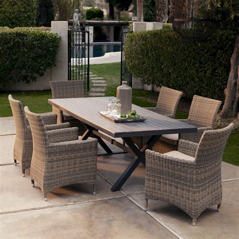 Patio dining sets are no small purchase. Bella All Weather Wicker Patio Dining Set - Seats 6 ...