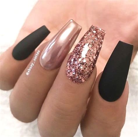Rose Gold Coffin Nails Short Chrome Rose Gold Nails Coffin Nails