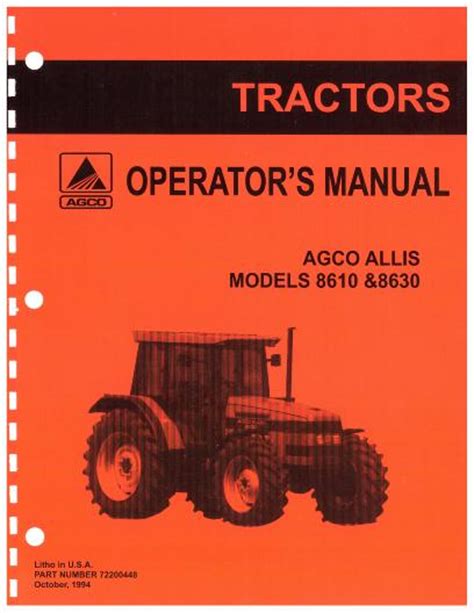 Agco Technical Publications Agco Allis Tractors Agricultural Wheeled
