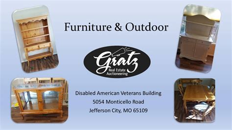 Furniture & Outdoor Auction – DAV – Jefferson City, MO | Gratz Real