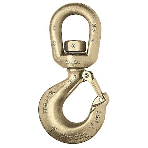 Crosby L AN Swivel Hook With Latch Ton Working Load Limit Swivel Attachment Forged