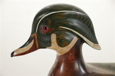 Ducks Unlimited Carved Wooden Duck Decoy By Tom Taber 1980s Ebth