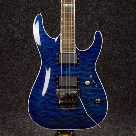 Esp Ltd Mh 401qm Electric Guitar Blue 2nd Hand Rich Tone Music