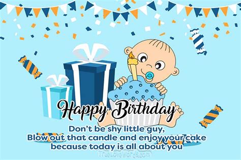 1st Birthday Quotes For Boy Happy Birthday Card