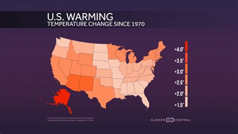 Extreme Temperature Diary April 19th 2019 Us Warming By State Via Climate Central Guy On