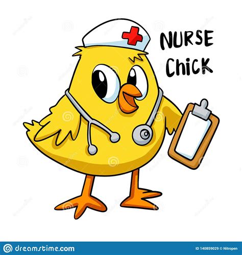 Nurse Chick Funny Bird Cartoon Editorial Stock Image Illustration