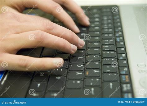 Writing a Letter on a Laptop Stock Photo  Image of typing, enter 3577454