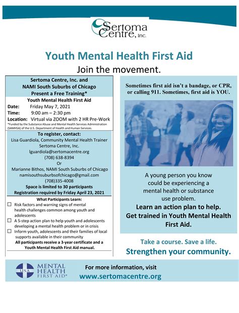 Youth Mental Health First Aid Training On Friday May 7th — Nami South