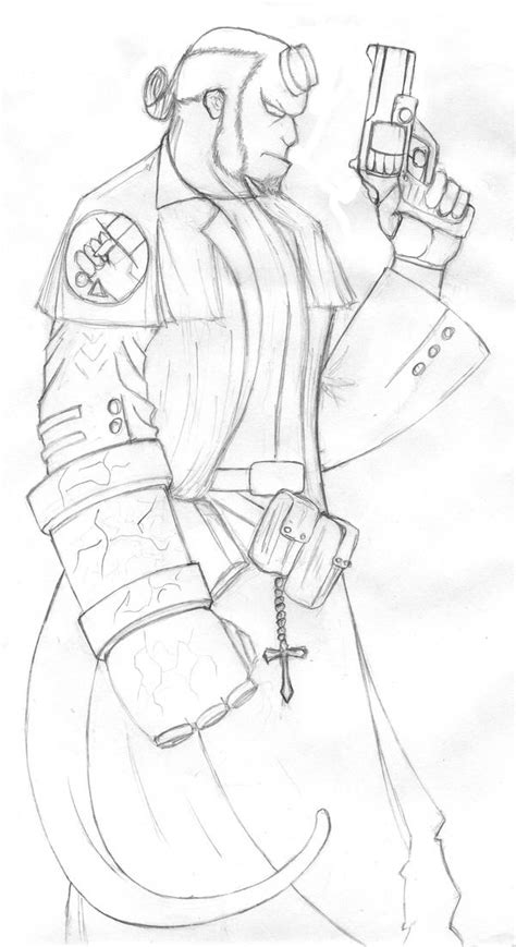 Hellboy Sketch By Zedmako On Deviantart