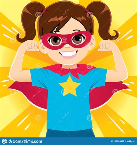 Super Hero Girl Stock Vector Illustration Of Female