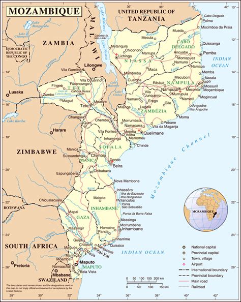 Large Detailed Political And Administrative Map Of Mozambique Vidiani