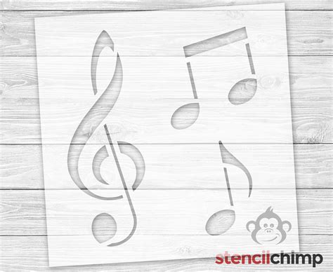 Music Notes Stencil Music Stencil For Signs Diy Pallet Art Etsy