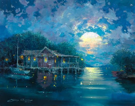 Moonlight James Coleman White Night Blue Art House Moon Luminos