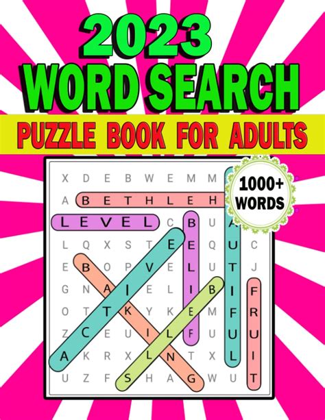 2023 Word Search Puzzle Book For Adults Large Print Word Search Puzzle
