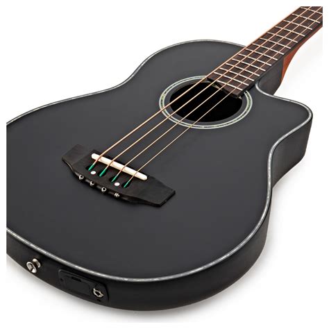 Roundback Electro Acoustic Bass Guitar By Gear4music Black At Gear4music