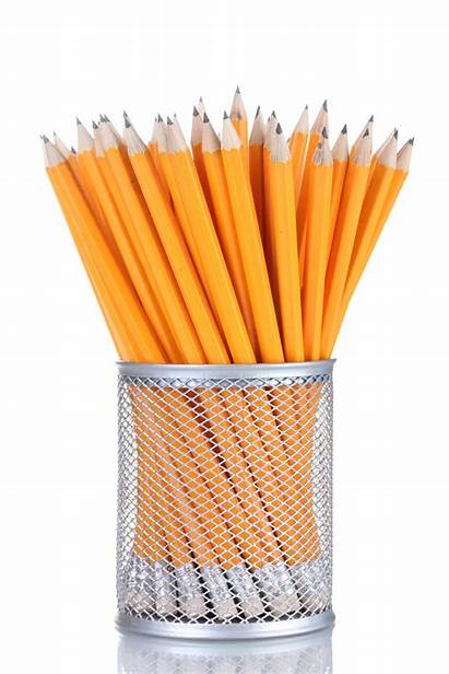 Pencils Cup Lead Sharpened Bouquet Clipart Metal
